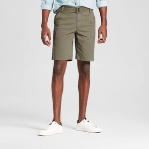 New Mossimo Green Flat Front Casual Shorts